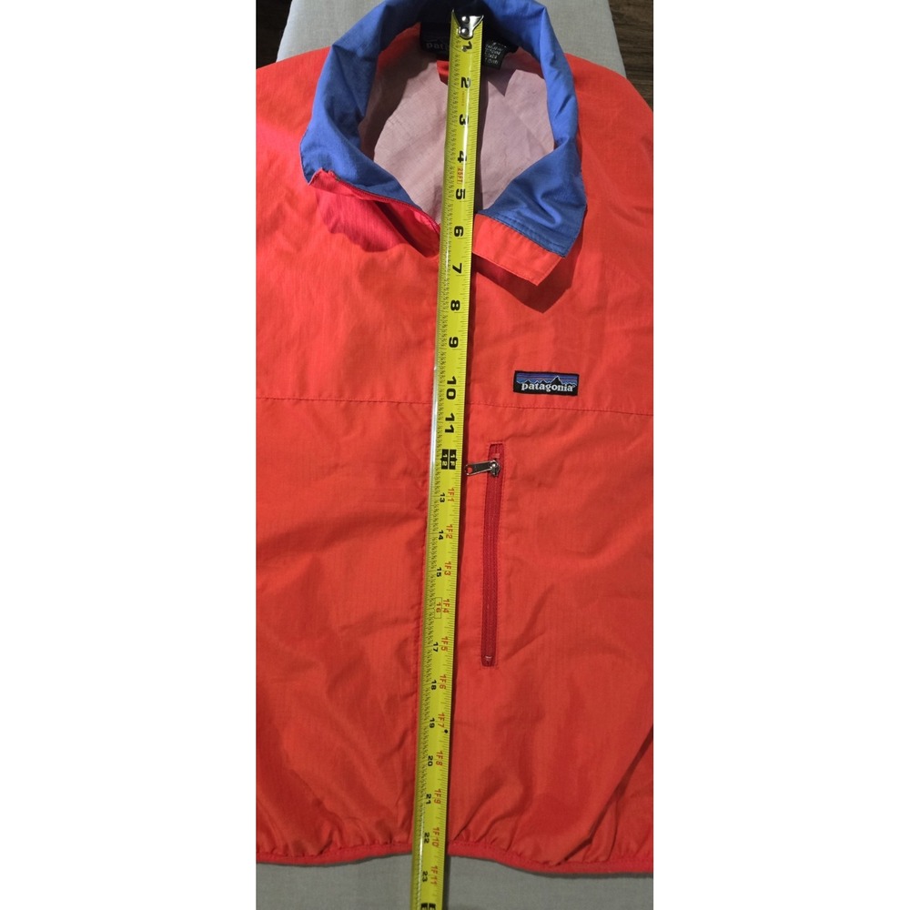 Vintage 98 Patagonia Women's S Red Windbreaker light Jacket Full Zip Blue Collar - Picture 5 of 7